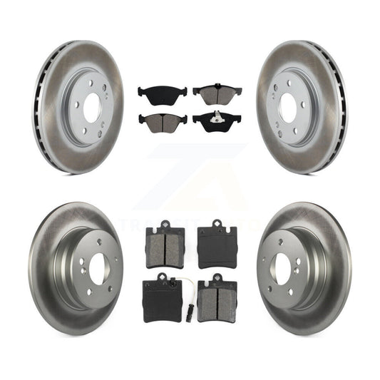 [Avant + Arrière] Kit de disque (revêtu) et plaquette (semi-métallique) de frein pour Mercedes-Benz E320 CLK320 E430 CLK430 KGS-100768