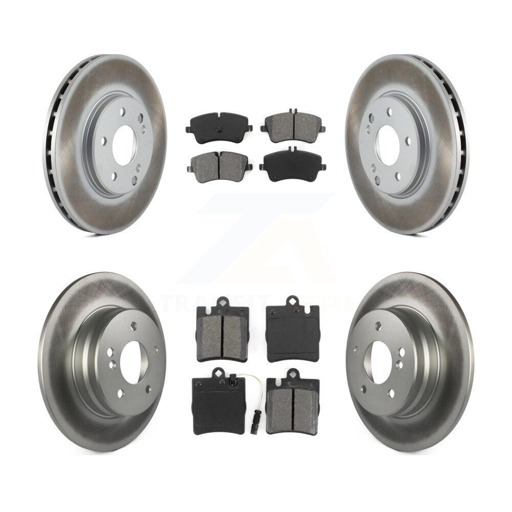 [Avant + Arrière] Kit de disque (revêtu) et plaquette (semi-métallique) de frein pour Mercedes-Benz C240 CLK350 C320 C280 CLK320 C350 KGS-100770