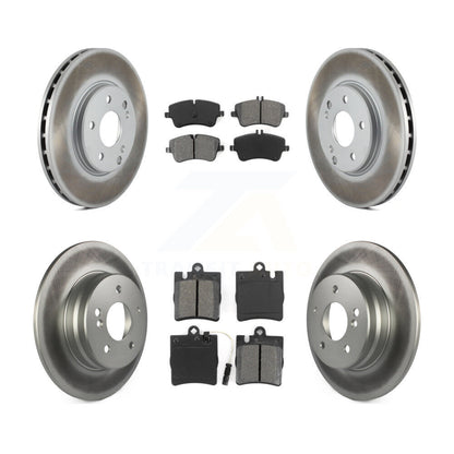 [Avant + Arrière] Kit de disque (revêtu) et plaquette (semi-métallique) de frein pour Mercedes-Benz C240 CLK350 C320 C280 CLK320 C350 KGS-100770