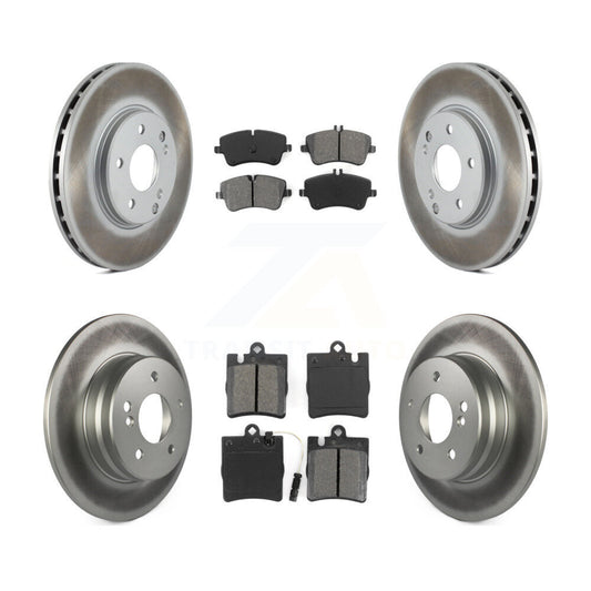 [Avant + Arrière] Kit de disque (revêtu) et plaquette (semi-métallique) de frein pour Mercedes-Benz C240 CLK350 C320 C280 CLK320 C350 KGS-100770