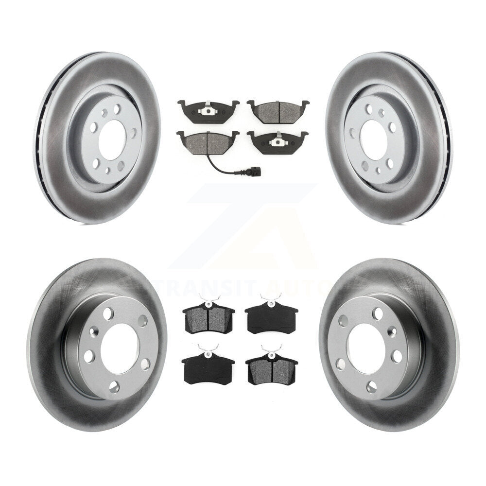 [Avant + Arrière] Kit de disque (revêtu) et plaquette (semi-métallique) de frein pour Volkswagen Beetle Jetta Golf City KGS-100772