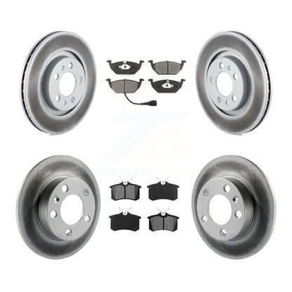 [Avant + Arrière] Kit de disque (revêtu) et plaquette (semi-métallique) de frein pour Volkswagen Beetle Jetta Golf City KGS-100772
