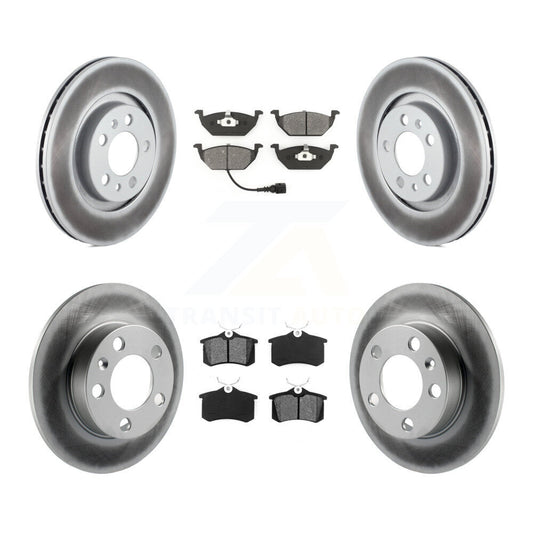 [Avant + Arrière] Kit de disque (revêtu) et plaquette (semi-métallique) de frein pour Volkswagen Beetle Jetta Golf City KGS-100772