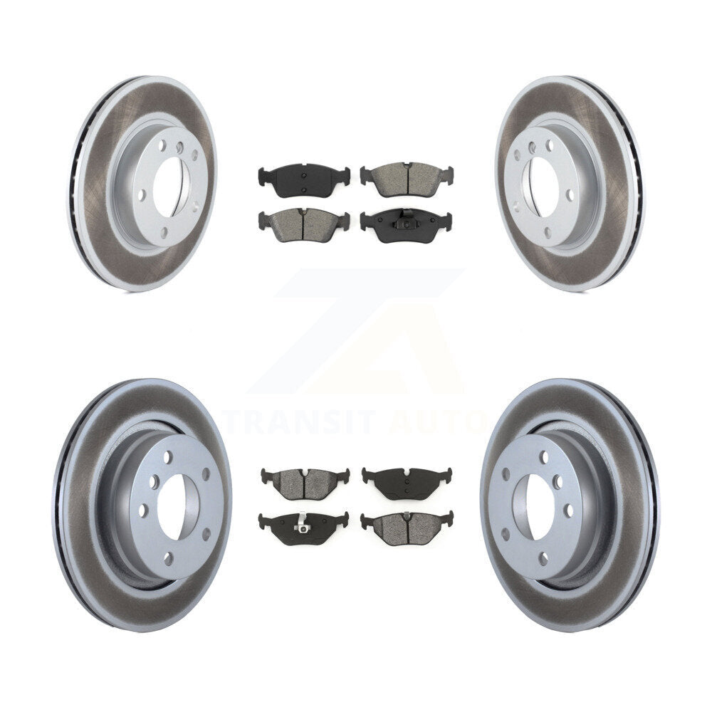 [Avant + Arrière] Kit de disque (revêtu) et plaquette (semi-métallique) de frein pour 1998 BMW 328i 328is avec 294mm Diameter Rotor KGS-100775