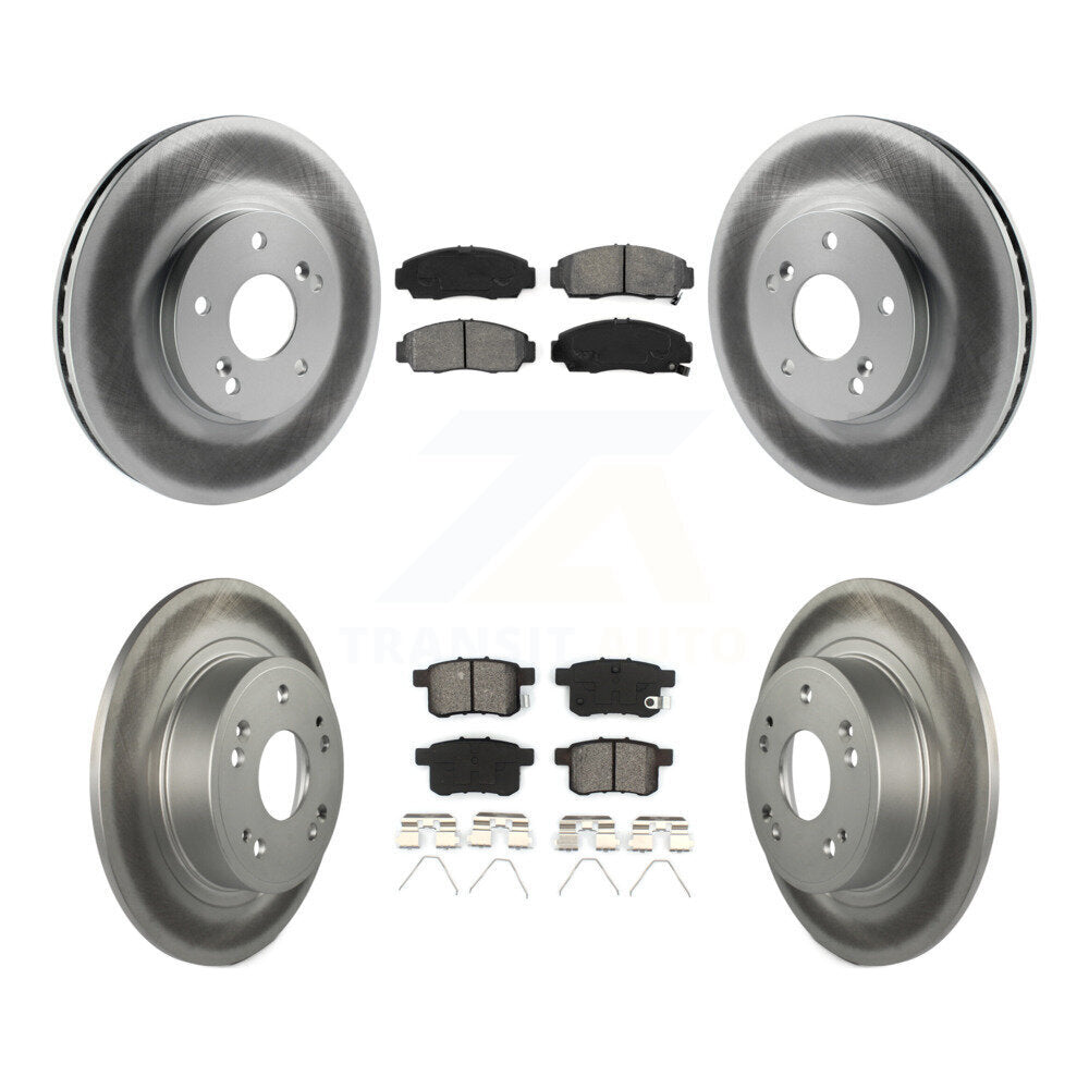 [Avant + Arrière] Kit de disque (revêtu) et plaquette (semi-métallique) de frein pour Honda Accord Acura TSX KGS-100777