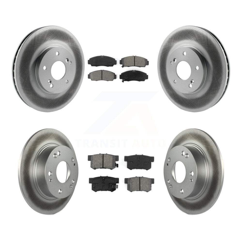 [Avant + Arrière] Kit de disque (revêtu) et plaquette (semi-métallique) de frein pour Honda Accord Acura TSX KGS-100778