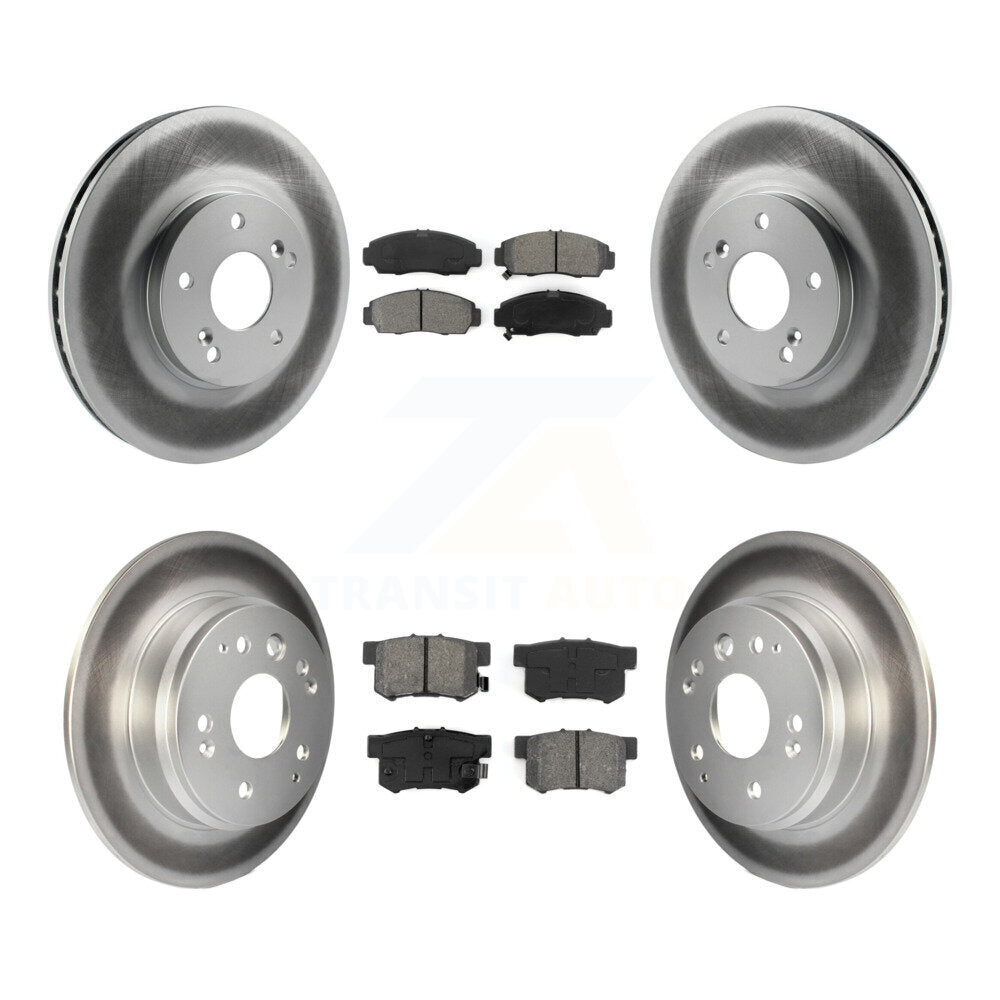 [Avant + Arrière] Kit de disque (revêtu) et plaquette (semi-métallique) de frein pour Acura TL KGS-100779