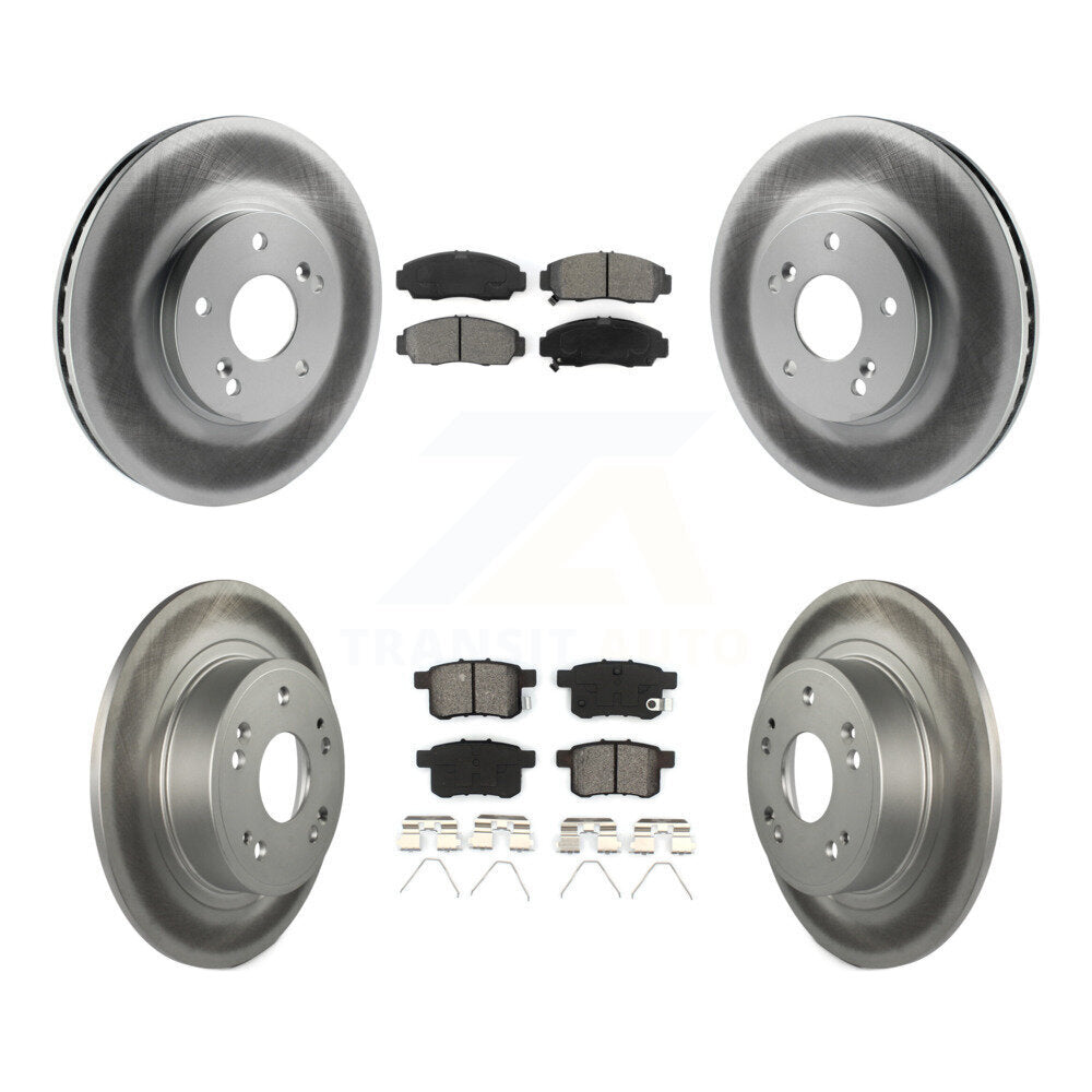 [Avant + Arrière] Kit de disque (revêtu) et plaquette (semi-métallique) de frein pour Honda Accord Acura TSX KGS-100780