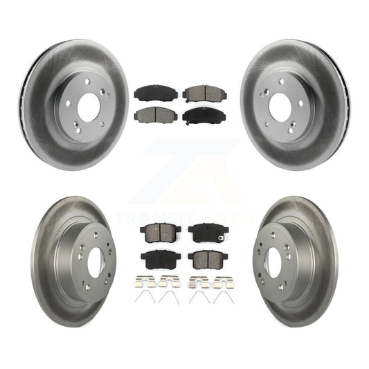 [Avant + Arrière] Kit de disque (revêtu) et plaquette (semi-métallique) de frein pour Honda Accord Acura TSX KGS-100780
