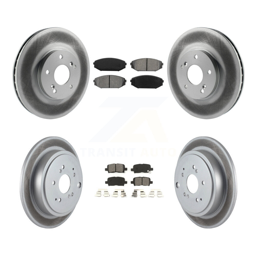 [Avant + Arrière] Kit de disque (revêtu) et plaquette (semi-métallique) de frein pour 2001-2002 Acura MDX KGS-100781