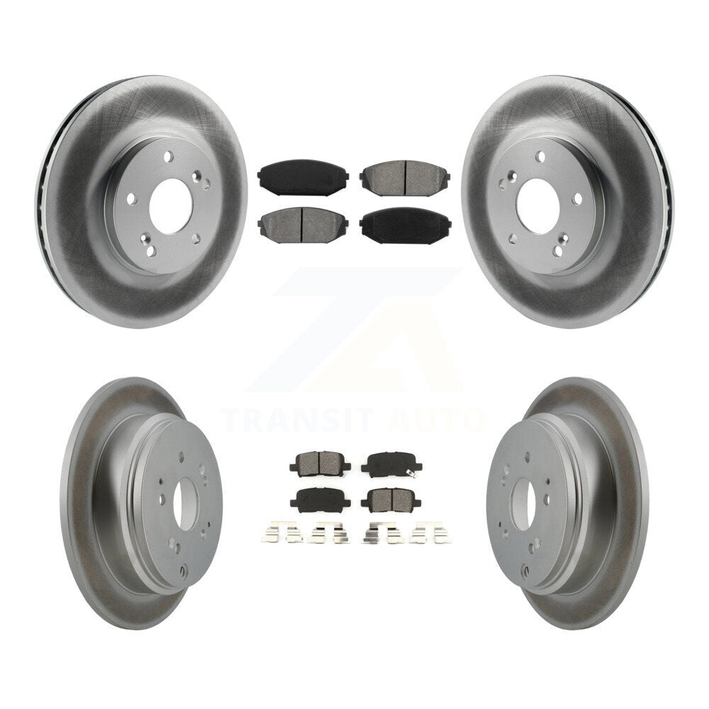 [Avant + Arrière] Kit de disque (revêtu) et plaquette (semi-métallique) de frein pour 2002-2004 Honda Odyssey KGS-100782