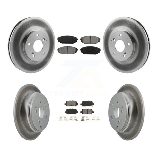 [Avant + Arrière] Kit de disque (revêtu) et plaquette (semi-métallique) de frein pour 2002-2004 Honda Odyssey KGS-100782