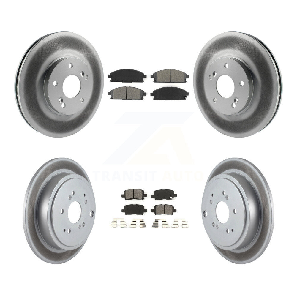 [Avant + Arrière] Kit de disque (revêtu) et plaquette (semi-métallique) de frein pour 2003-2006 Acura MDX KGS-100783