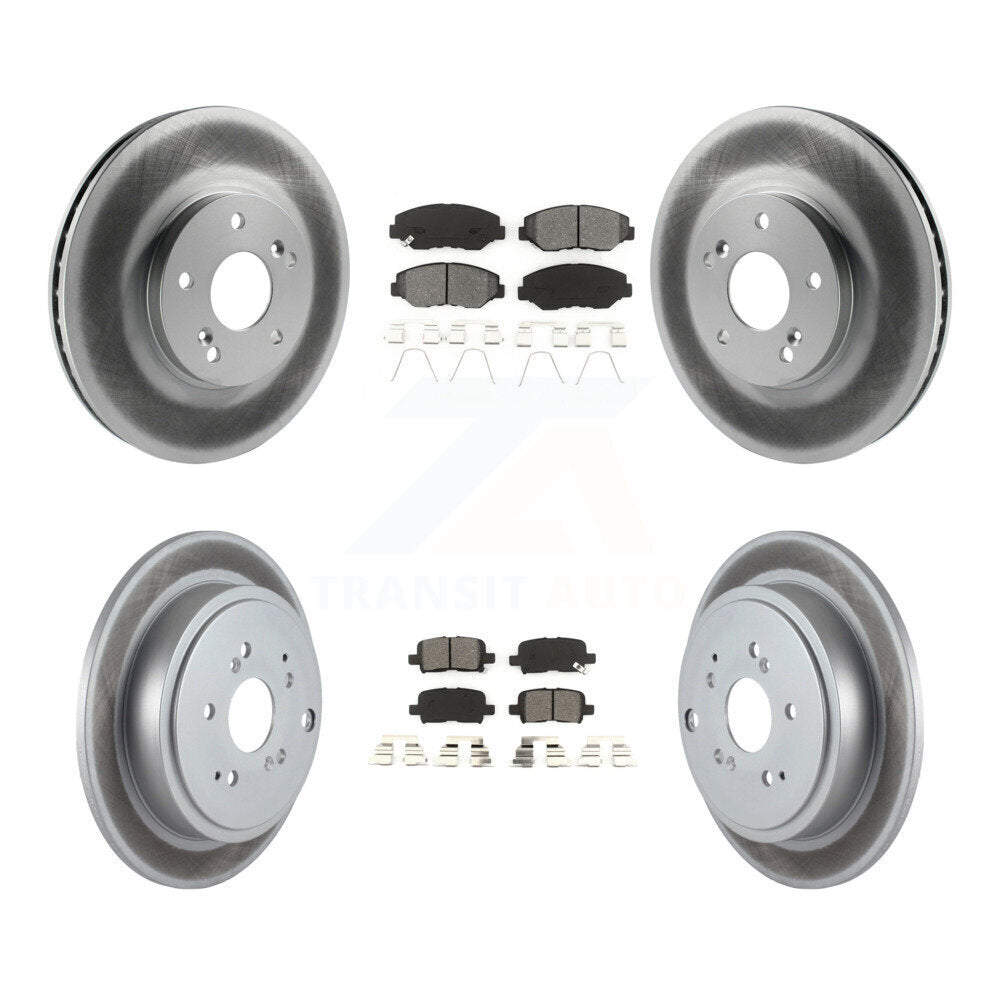 [Avant + Arrière] Kit de disque (revêtu) et plaquette (semi-métallique) de frein pour 2003-2008 Honda Pilot KGS-100784