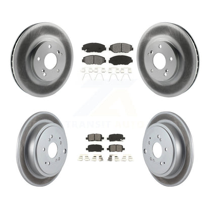[Avant + Arrière] Kit de disque (revêtu) et plaquette (semi-métallique) de frein pour 2003-2008 Honda Pilot KGS-100784