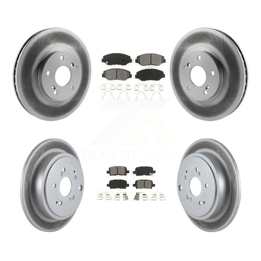 [Avant + Arrière] Kit de disque (revêtu) et plaquette (semi-métallique) de frein pour 2003-2008 Honda Pilot KGS-100784