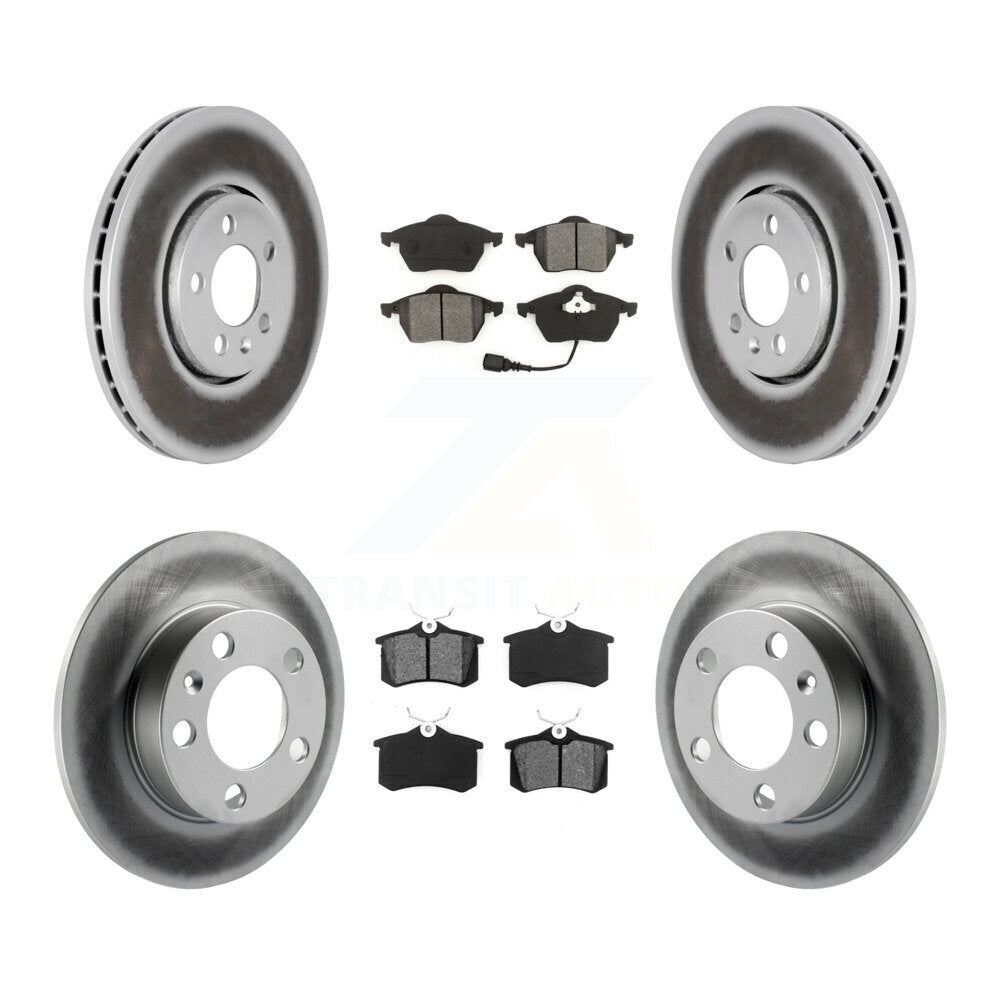 [Avant + Arrière] Kit de disque (revêtu) et plaquette (semi-métallique) de frein pour Volkswagen Beetle Jetta Golf KGS-100785