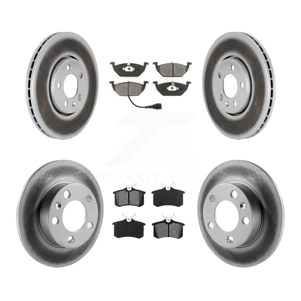 [Avant + Arrière] Kit de disque (revêtu) et plaquette (semi-métallique) de frein pour 2000-2001 Volkswagen Golf 2.0L avec 288mm Diameter Rotor KGS-100786