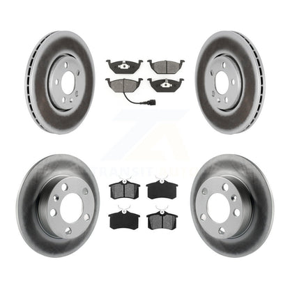 [Avant + Arrière] Kit de disque (revêtu) et plaquette (semi-métallique) de frein pour 2000-2001 Volkswagen Golf 2.0L avec 288mm Diameter Rotor KGS-100786