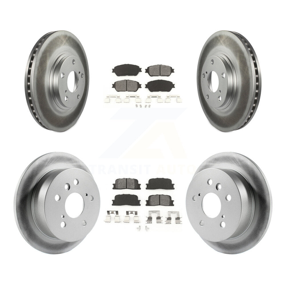 [Avant + Arrière] Kit de disque (revêtu) et plaquette (semi-métallique) de frein pour 2004-2006 Lexus ES330 KGS-100789