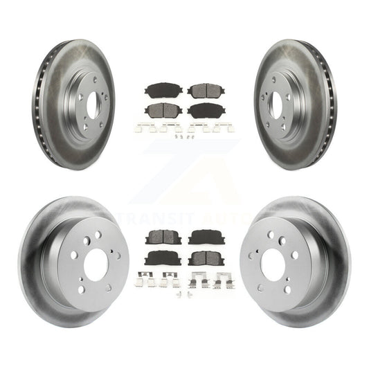 [Avant + Arrière] Kit de disque (revêtu) et plaquette (semi-métallique) de frein pour 2004-2006 Lexus ES330 KGS-100789
