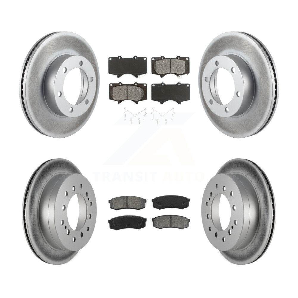 [Avant + Arrière] Kit de disque (revêtu) et plaquette (semi-métallique) de frein pour Toyota Sequoia KGS-100791