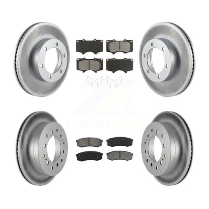 [Avant + Arrière] Kit de disque (revêtu) et plaquette (semi-métallique) de frein pour Toyota Sequoia KGS-100791