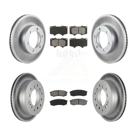 [Avant + Arrière] Kit de disque (revêtu) et plaquette (semi-métallique) de frein pour Toyota Sequoia KGS-100791