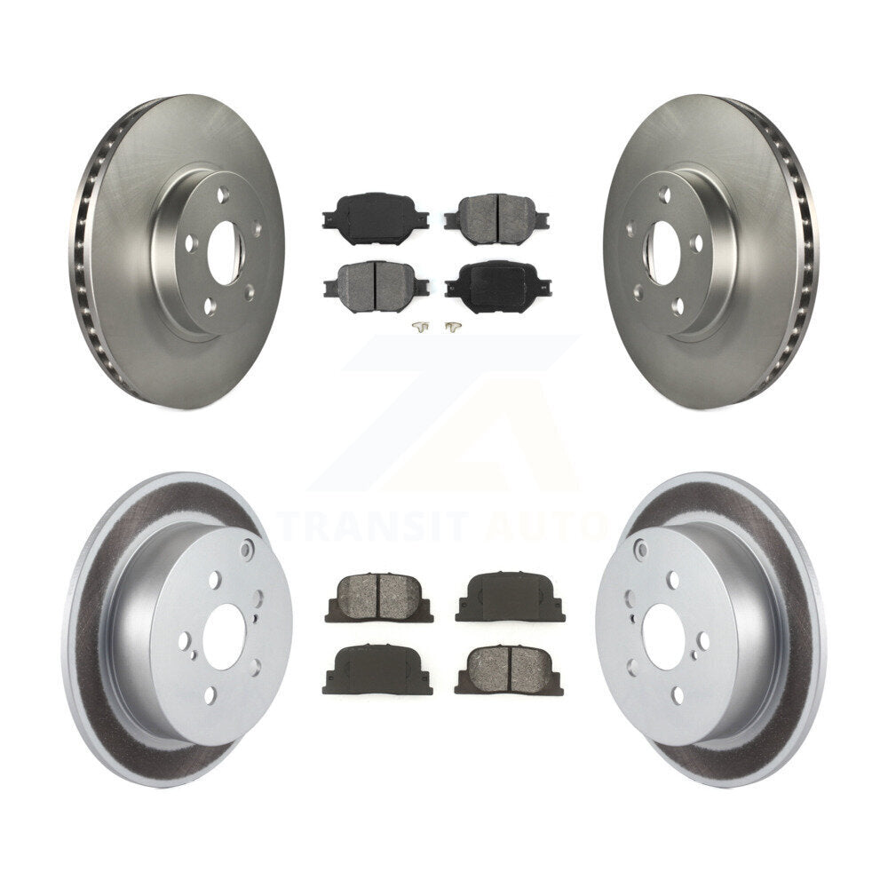 [Avant + Arrière] Kit de disque (revêtu) et plaquette (semi-métallique) de frein pour 2005-2010 Scion tC KGS-100793