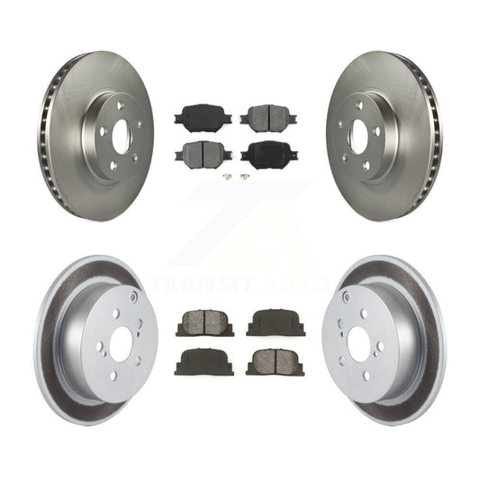 [Avant + Arrière] Kit de disque (revêtu) et plaquette (semi-métallique) de frein pour 2005-2010 Scion tC KGS-100793