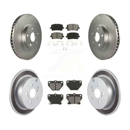 [Avant + Arrière] Kit de disque (revêtu) et plaquette (semi-métallique) de frein pour Toyota Corolla Matrix Pontiac Vibe KGS-100794
