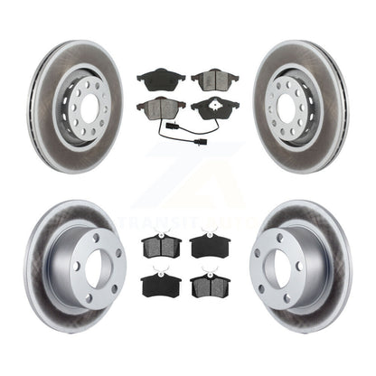 [Avant + Arrière] Kit de disque (revêtu) et plaquette (semi-métallique) de frein pour Audi A6 avec 312mm Diameter Rotor KGS-100795