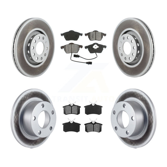 [Avant + Arrière] Kit de disque (revêtu) et plaquette (semi-métallique) de frein pour Audi A6 avec 312mm Diameter Rotor KGS-100795