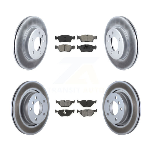 [Avant + Arrière] Kit de disque (revêtu) et plaquette (semi-métallique) de frein pour BMW 325i 325Ci 323i 328i 323Ci 328Ci KGS-100798