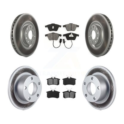 [Avant + Arrière] Kit de disque (revêtu) et plaquette (semi-métallique) de frein pour Audi A6 avec 321mm Diameter Rotor KGS-100800