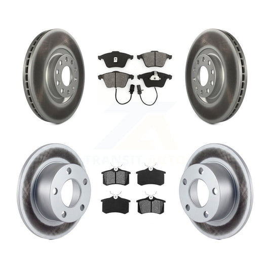 [Avant + Arrière] Kit de disque (revêtu) et plaquette (semi-métallique) de frein pour Audi A6 avec 321mm Diameter Rotor KGS-100800