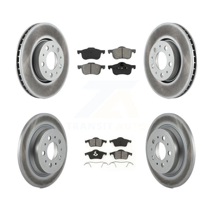 [Avant + Arrière] Kit de disque (revêtu) et plaquette (semi-métallique) de frein pour Volvo S60 V70 XC70 S80 KGS-100801