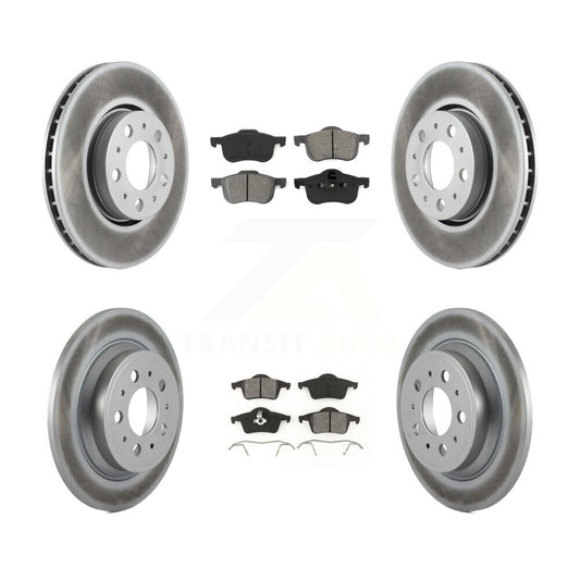 [Avant + Arrière] Kit de disque (revêtu) et plaquette (semi-métallique) de frein pour Volvo S60 V70 XC70 S80 KGS-100801