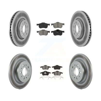 [Avant + Arrière] Kit de disque (revêtu) et plaquette (semi-métallique) de frein pour Volvo S60 V70 XC70 S80 KGS-100802