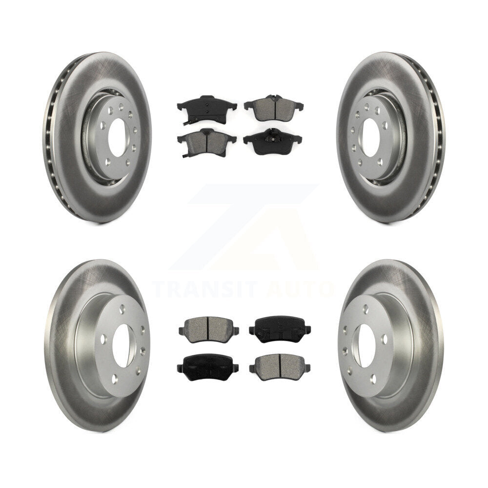 [Avant + Arrière] Kit de disque (revêtu) et plaquette (semi-métallique) de frein pour 2008-2009 Saturn Astra KGS-100803