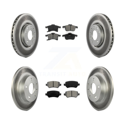 [Avant + Arrière] Kit de disque (revêtu) et plaquette (semi-métallique) de frein pour 2008-2009 Saturn Astra KGS-100803