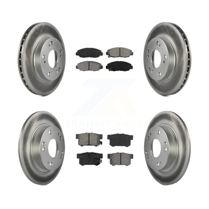 [Avant + Arrière] Kit de disque (revêtu) et plaquette (semi-métallique) de frein pour Honda Civic KGS-100805