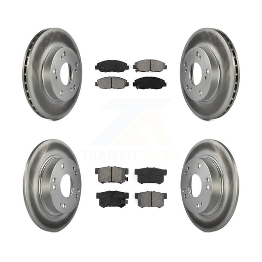 [Avant + Arrière] Kit de disque (revêtu) et plaquette (semi-métallique) de frein pour Honda Civic KGS-100805