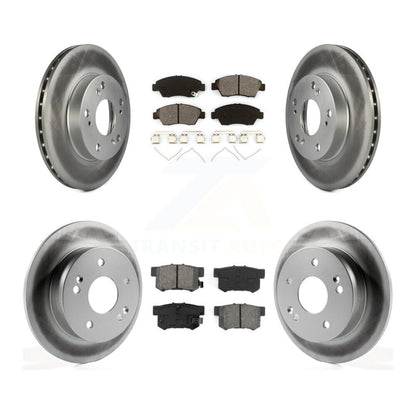 [Avant + Arrière] Kit de disque (revêtu) et plaquette (semi-métallique) de frein pour Honda Civic Acura RSX KGS-100806