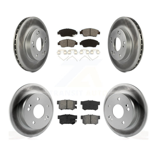 [Avant + Arrière] Kit de disque (revêtu) et plaquette (semi-métallique) de frein pour Honda Civic Acura RSX KGS-100806