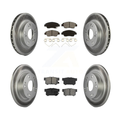 [Avant + Arrière] Kit de disque (revêtu) et plaquette (semi-métallique) de frein pour Honda Civic KGS-100807