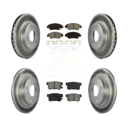 [Avant + Arrière] Kit de disque (revêtu) et plaquette (semi-métallique) de frein pour Honda Civic KGS-100807