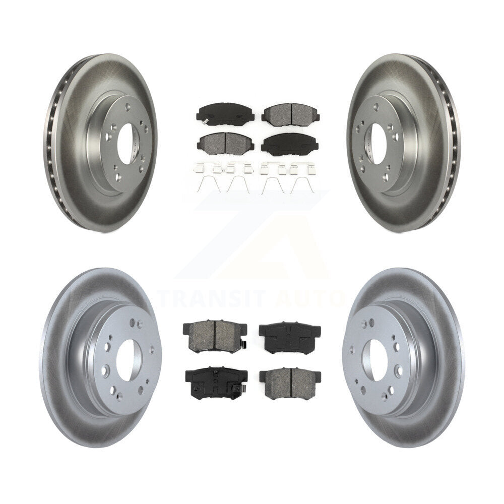 [Avant + Arrière] Kit de disque (revêtu) et plaquette (semi-métallique) de frein pour 2002-2004 Honda CR-V KGS-100809