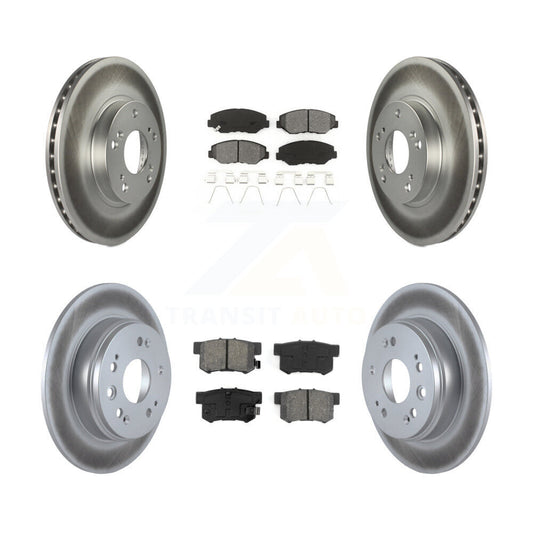 [Avant + Arrière] Kit de disque (revêtu) et plaquette (semi-métallique) de frein pour 2002-2004 Honda CR-V KGS-100809