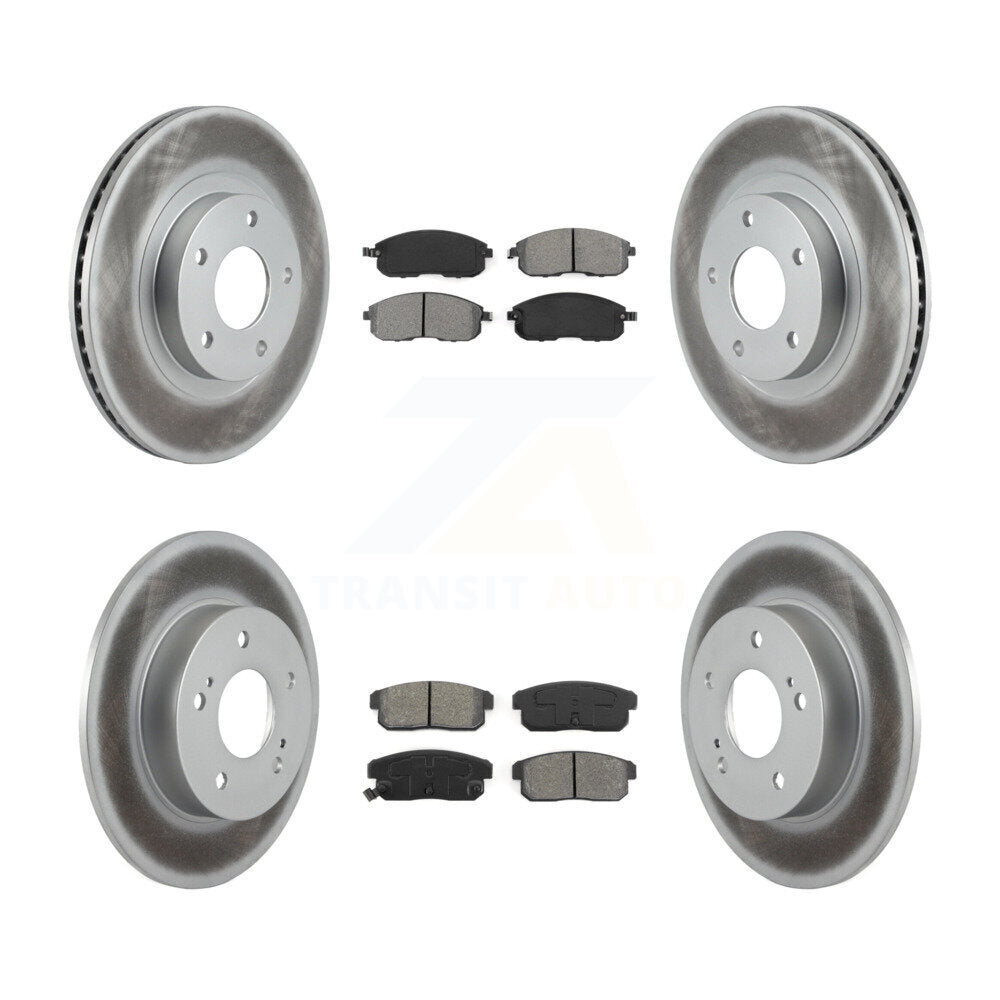 [Avant + Arrière] Kit de disque (revêtu) et plaquette (semi-métallique) de frein pour Nissan Maxima INFINITI I35 KGS-100810